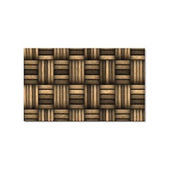 Brown Weaving Texture, Macro, Brown Wickerwork Sticker (rectangular)