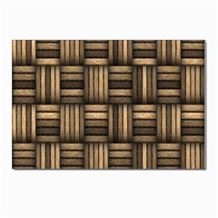 Brown Weaving Texture, Macro, Brown Wickerwork Postcards 5  X 7  (pkg Of 10) by nateshop