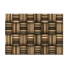 Brown Weaving Texture, Macro, Brown Wickerwork Sticker A4 (10 Pack) by nateshop