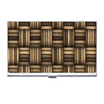 Brown Weaving Texture, Macro, Brown Wickerwork Business Card Holder Front