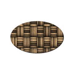 Brown Weaving Texture, Macro, Brown Wickerwork Sticker Oval (100 Pack) by nateshop