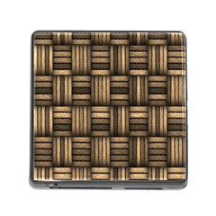 Brown Weaving Texture, Macro, Brown Wickerwork Memory Card Reader (square 5 Slot) by nateshop