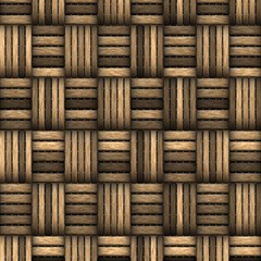 Brown Weaving Texture, Macro, Brown Wickerwork Play Mat (square) by nateshop