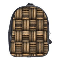 Brown Weaving Texture, Macro, Brown Wickerwork School Bag (xl) by nateshop