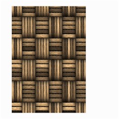 Brown Weaving Texture, Macro, Brown Wickerwork Small Garden Flag (two Sides) by nateshop