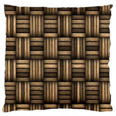 Brown Weaving Texture, Macro, Brown Wickerwork Standard Premium Plush Fleece Cushion Case (one Side) by nateshop