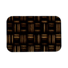 Brown Weaving Texture, Macro, Brown Wickerwork Open Lid Metal Box (silver)   by nateshop