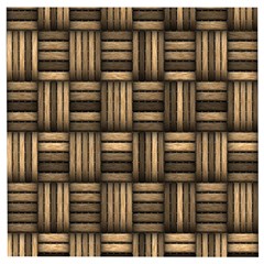 Brown Weaving Texture, Macro, Brown Wickerwork Wooden Puzzle Square by nateshop