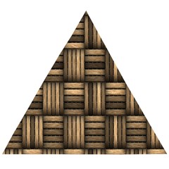 Brown Weaving Texture, Macro, Brown Wickerwork Wooden Puzzle Triangle by nateshop