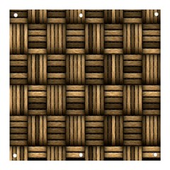 Brown Weaving Texture, Macro, Brown Wickerwork Banner And Sign 3  X 3  by nateshop