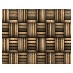 Brown Weaving Texture, Macro, Brown Wickerwork Premium Plush Fleece Blanket (medium) by nateshop