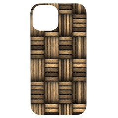 Brown Weaving Texture, Macro, Brown Wickerwork Iphone 14 Black Uv Print Case by nateshop