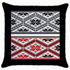 Bulgarian Throw Pillow Case (black) by nateshop