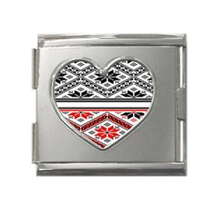 Bulgarian Mega Link Heart Italian Charm (18mm) by nateshop