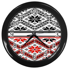 Bulgarian Wall Clock (black) by nateshop