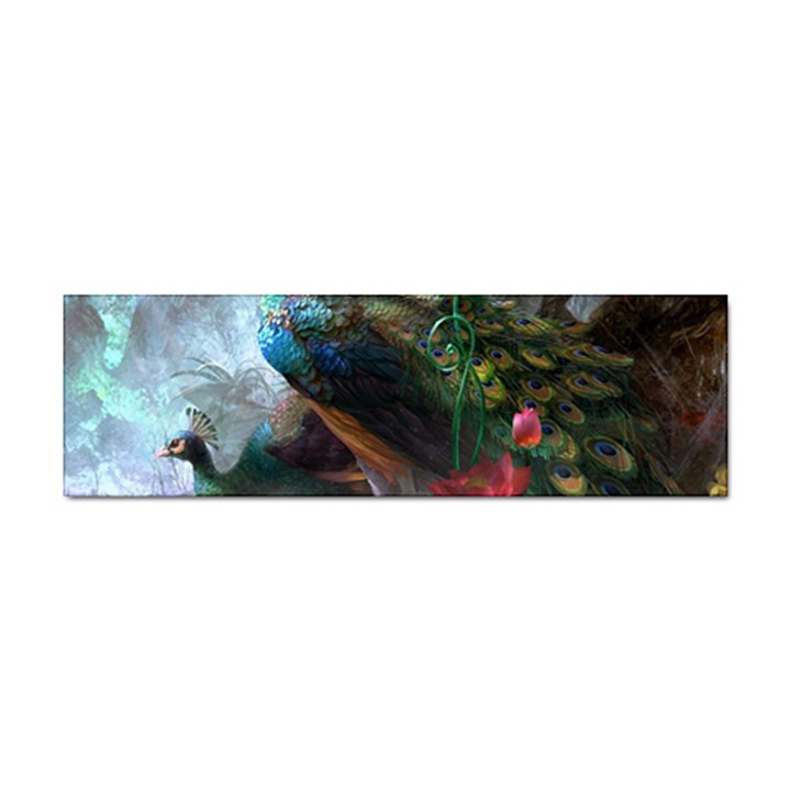 Peacock Art Painting Sticker (Bumper)