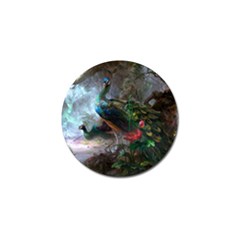 Peacock Art Painting Golf Ball Marker by Ndabl3x