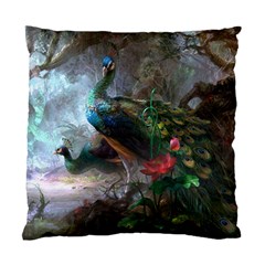 Peacock Art Painting Standard Cushion Case (one Side) by Ndabl3x