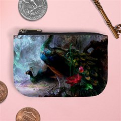 Peacock Art Painting Mini Coin Purse by Ndabl3x