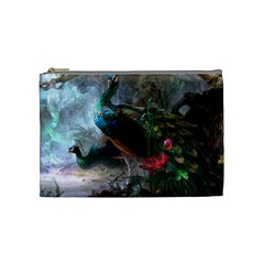 Peacock Art Painting Cosmetic Bag (medium)