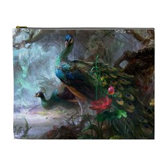 Peacock Art Painting Cosmetic Bag (xl) by Ndabl3x