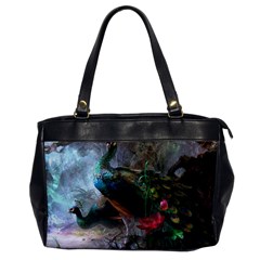 Peacock Art Painting Oversize Office Handbag