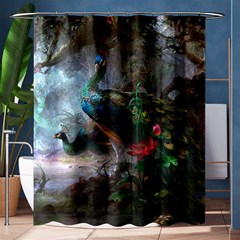 Peacock Art Painting Shower Curtain 60  X 72  (medium)  by Ndabl3x