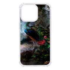 Peacock Art Painting Iphone 13 Pro Tpu Uv Print Case