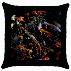 Shoal Of Koi Fish Water Underwater Throw Pillow Case (black) by Ndabl3x