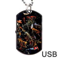 Shoal Of Koi Fish Water Underwater Dog Tag Usb Flash (one Side) by Ndabl3x