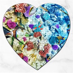 Fish The Ocean World Underwater Fishes Tropical Jigsaw Puzzle (heart) by Ndabl3x