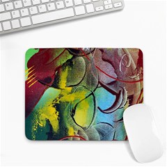 Detail Of A Bright Abstract Painted Art Background Texture Colors Small Mousepad by Ndabl3x