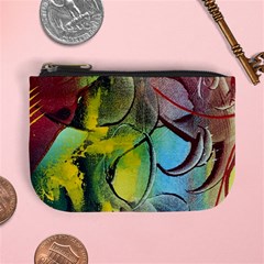 Detail Of A Bright Abstract Painted Art Background Texture Colors Mini Coin Purse by Ndabl3x