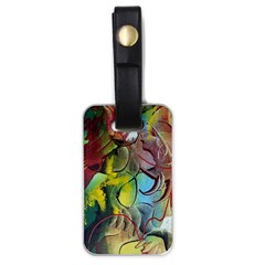 Detail Of A Bright Abstract Painted Art Background Texture Colors Luggage Tag (one Side) by Ndabl3x