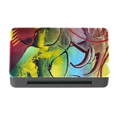 Detail Of A Bright Abstract Painted Art Background Texture Colors Memory Card Reader With Cf by Ndabl3x