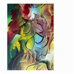 Detail Of A Bright Abstract Painted Art Background Texture Colors Large Garden Flag (Two Sides) Front