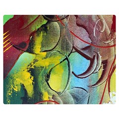 Detail Of A Bright Abstract Painted Art Background Texture Colors Two Sides Premium Plush Fleece Blanket (medium) by Ndabl3x