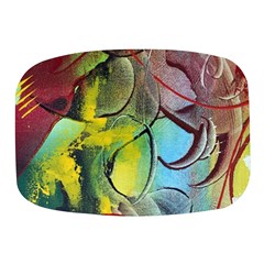 Detail Of A Bright Abstract Painted Art Background Texture Colors Mini Square Pill Box by Ndabl3x