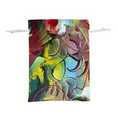 Detail Of A Bright Abstract Painted Art Background Texture Colors Lightweight Drawstring Pouch (s) by Ndabl3x