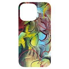 Detail Of A Bright Abstract Painted Art Background Texture Colors Iphone 14 Pro Max Black Uv Print Case by Ndabl3x