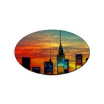 New York City Skyline Usa Sticker Oval (100 pack) Front