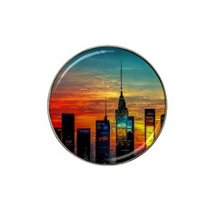 New York City Skyline Usa Hat Clip Ball Marker by Ndabl3x