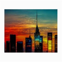 New York City Skyline Usa Small Glasses Cloth by Ndabl3x