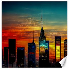 New York City Skyline Usa Canvas 16  X 16  by Ndabl3x