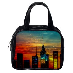 New York City Skyline Usa Classic Handbag (one Side) by Ndabl3x