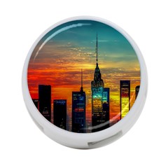 New York City Skyline Usa 4-port Usb Hub (two Sides) by Ndabl3x