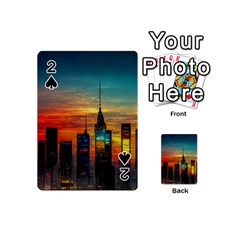 New York City Skyline Usa Playing Cards 54 Designs (mini) by Ndabl3x