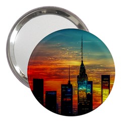 New York City Skyline Usa 3  Handbag Mirrors by Ndabl3x