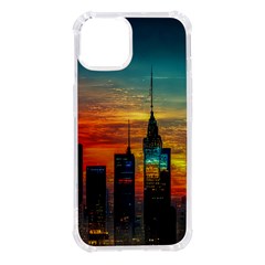 New York City Skyline Usa Iphone 14 Tpu Uv Print Case by Ndabl3x