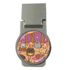 Pusheen Cute Fall The Cat Money Clips (round)  by Ndabl3x